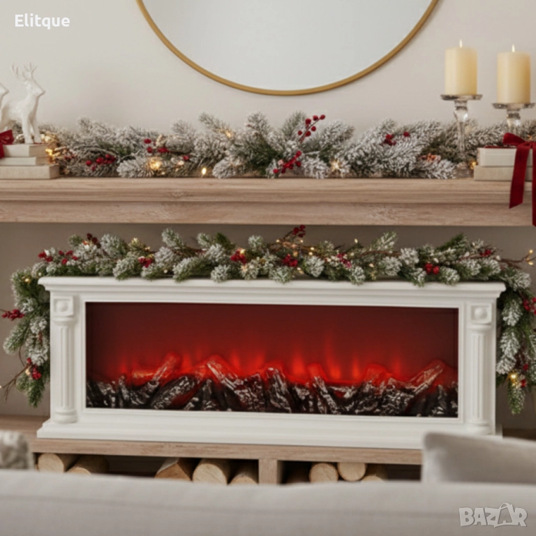 Голяма LED камина с ефект на жар – уют и атмосфера без дим и огън SP47, снимка 1