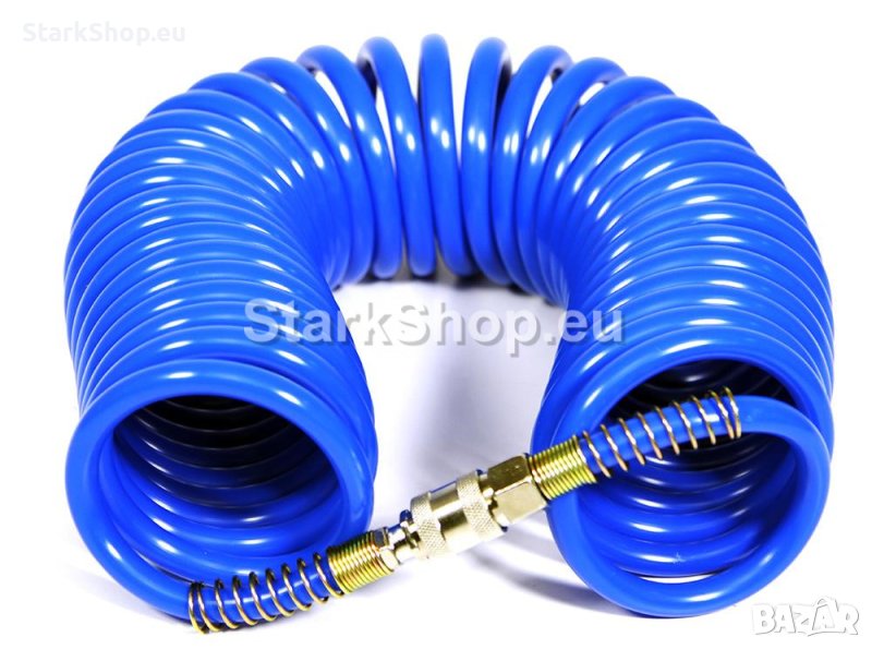Спирален маркуч за въздух с бързи връзки 15 м / 6 х 8 мм Mar-Pol, снимка 1