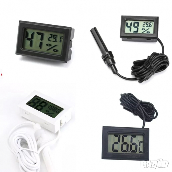 2в1 влагометър и термометър за стая, снимка 1
