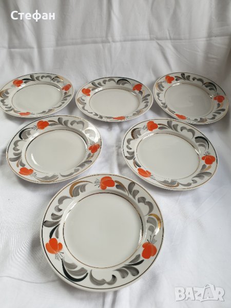 Комплект порцеланови чинии Вербили, снимка 1