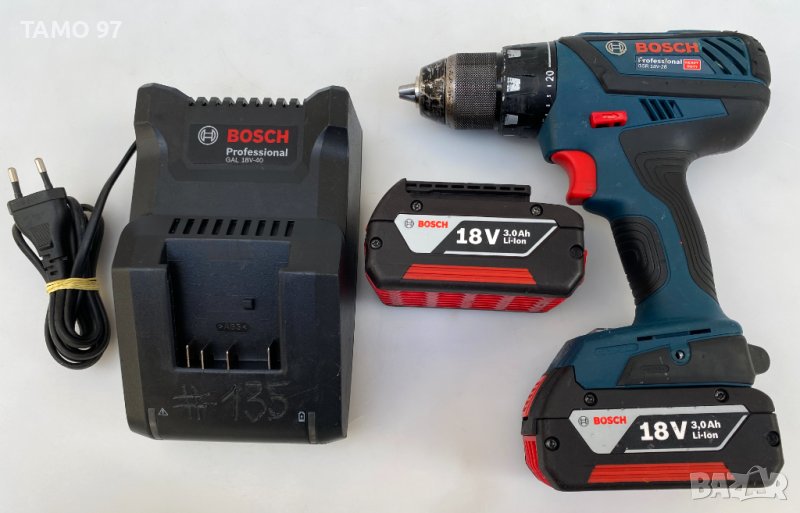 BOSCH GSR 18V-28 - Акумулаторен винтоверт 2x18V 3.0Ah, снимка 1