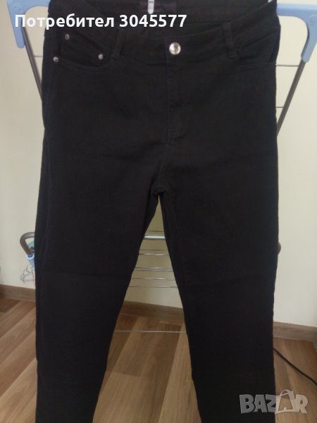 Панталон-тип дънки дамски черни,XL (42) , снимка 1