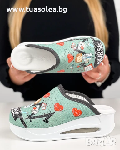 🥁 Намаление - Дамско анатомично медицинско сабо на платформа | Марка Tuasolea, снимка 1