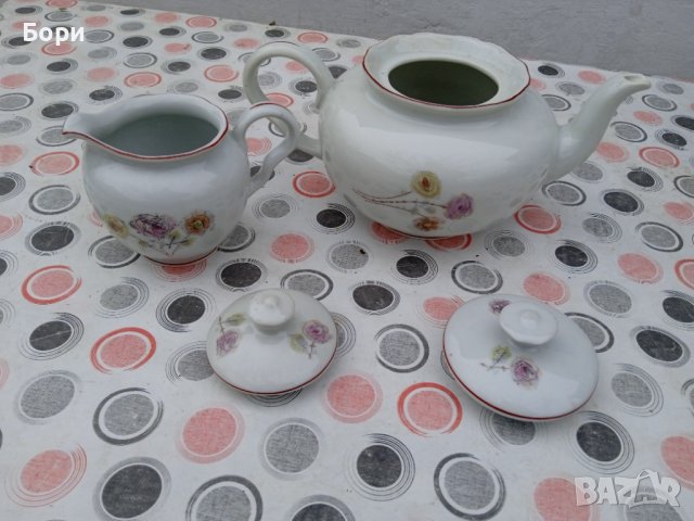 Стар български порцелан /чайник/каничка, снимка 4 - Аксесоари за кухня - 39395306