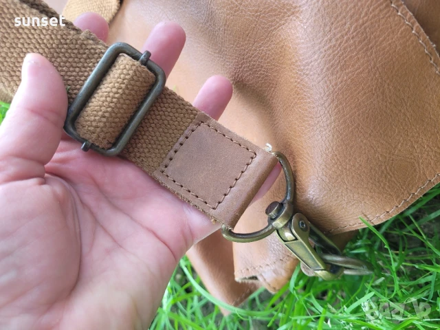 messenger bag ЕСТЕСТВЕНА кожа, кафява чанта работна( лаптоп, документи), снимка 7 - Чанти - 50617759