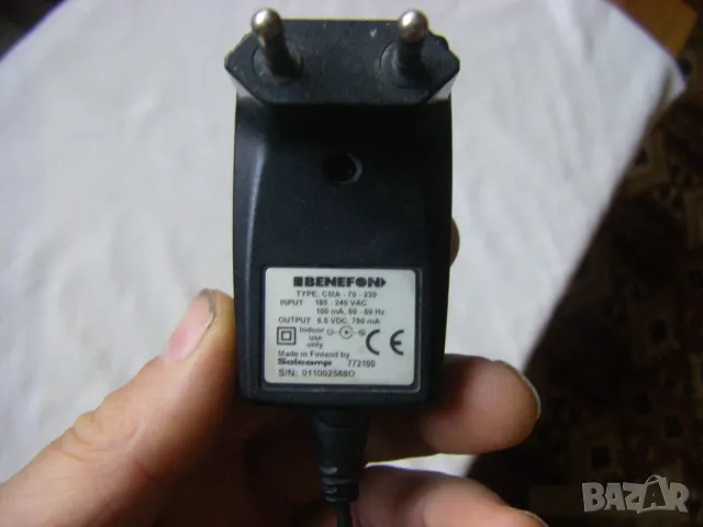 Работещ адаптор BENEFON - АС 100V-240V/DC 6.5V, 750мA с жак 3.5мм