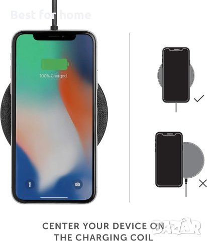 Native Union Drop - Високоскоростно безжично зарядно [Qi Certified] 10 W неплъзгащо се за iPhone, снимка 5 - Безжични зарядни - 41911710