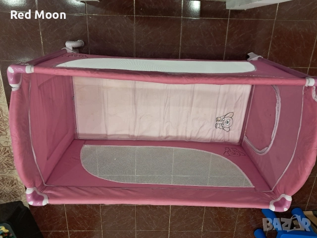Детска кошара Cangaroo Bumbo – розова, снимка 5 - Бебешки легла и матраци - 53445987