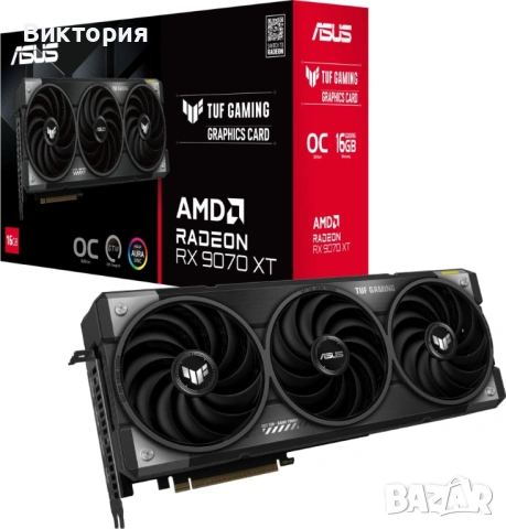 Видео карта Asus TUF Gaming RX 9070XT 16GB GDDR6 OC, чисто нова