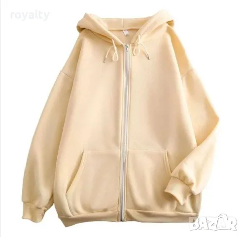 Ватиран Памучен суичър Различни цветове , снимка 2 - Суичъри - 49091555