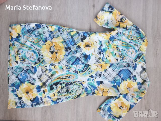 Елегантна рокля в жълто и зелено , снимка 4 - Рокли - 41346159