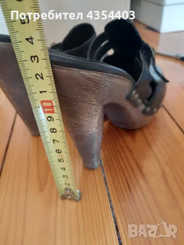 Дамско сабо с висок ток № 38, снимка 3 - Дамски обувки на ток - 49769123