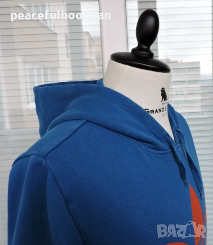 Adidas Originals мъжки син суичър с качулка размер M/L като ново, снимка 4 - Суичъри - 53393093