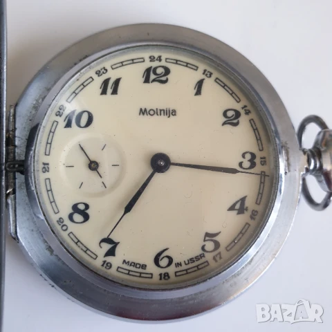 Джобен часовник Молния, снимка 2 - Антикварни и старинни предмети - 50456060