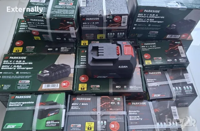 Батерии 20V - 2Ah, 4Ah, 8Аh, зарядни PARKSIDE X20V TEAM - Нови
