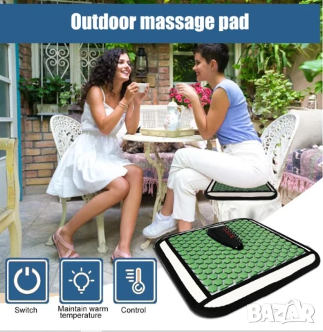 Майфан Турманиевa Вибро Масажна Постелка Термотерапия Фотонна Терапия Червен Фотонен Инфрачервен Лъч, снимка 5 - Масажори - 50952753