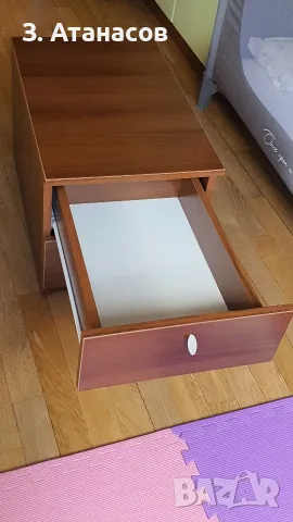 2 бр. нощни шкафчета от MDF – цвят орех, снимка 2 - Шкафове - 56050133