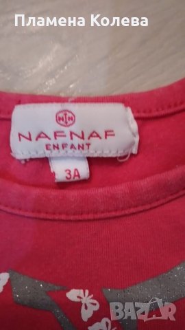 Блуза с имитация вратовръзка на френската марка NAFNAF за 3г, снимка 2 - Детски Блузи и туники - 34748033