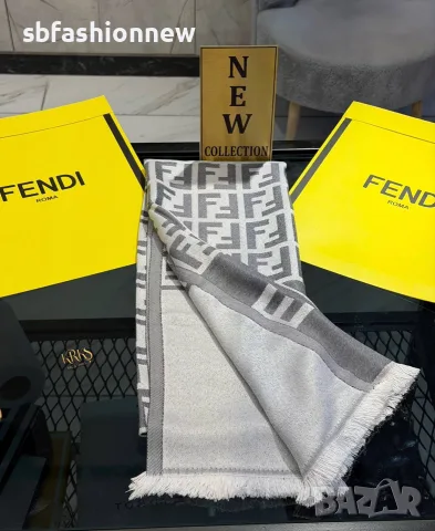 Fendi шал ✨ кашмир и коприна, снимка 15 - Шалове - 56336729