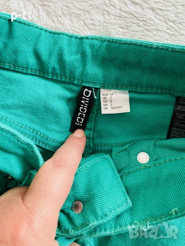 Зелени уникални дънки , снимка 3 - Дънки - 52345848
