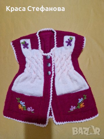 Ръчно изплатени детски елечета, снимка 5 - Детски якета и елеци - 42379360