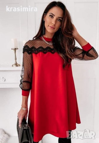 Празнични роклички в черно и червено 