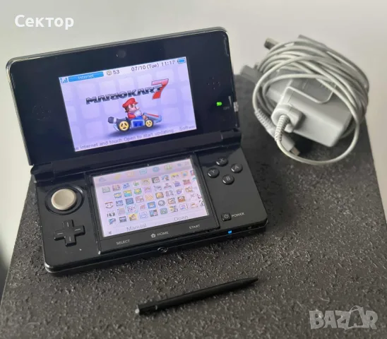 Nintendo 3DS Black + 75 записани игри Pokemon Zelda Mario, снимка 2 - Nintendo конзоли - 54561261