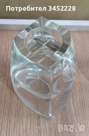 свещници стъклени два броя отлични , снимка 2 - Декорация за дома - 51392816