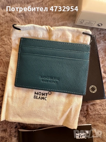 Montblanc Card Holder Cyprus blue Sartorial 6cc, снимка 2 - Портфейли, портмонета - 53414758