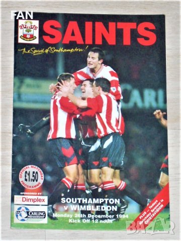 САУТХЯМПТЪН оригинални футболни програми - Лийдс 1979, Челси 1981, Тотнъм 1983, Уимбълдън 1994, Хъл, снимка 10 - Фен артикули - 40184454