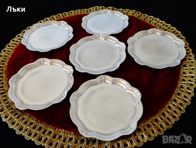 Чиния за хапки,подложка,калай., снимка 4 - Антикварни и старинни предмети - 35964160