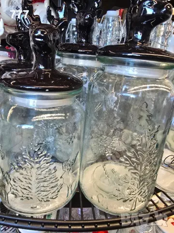 коледни стъклени буркани, снимка 4 - Други - 47733278