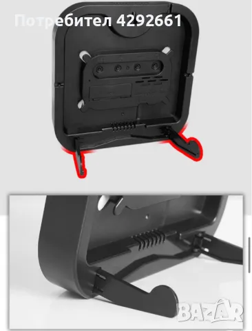 Цифров стенен часовник 7" LED с дистанционно управление, снимка 2 - Други стоки за дома - 49198148