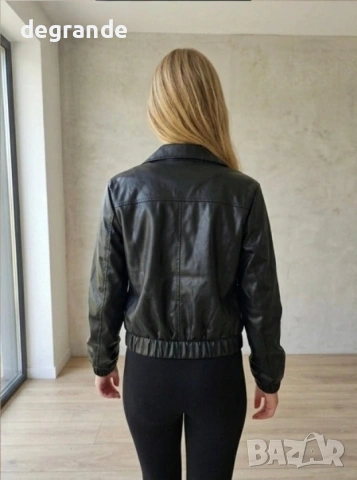 Късо кожено яке, снимка 4 - Якета - 53688619