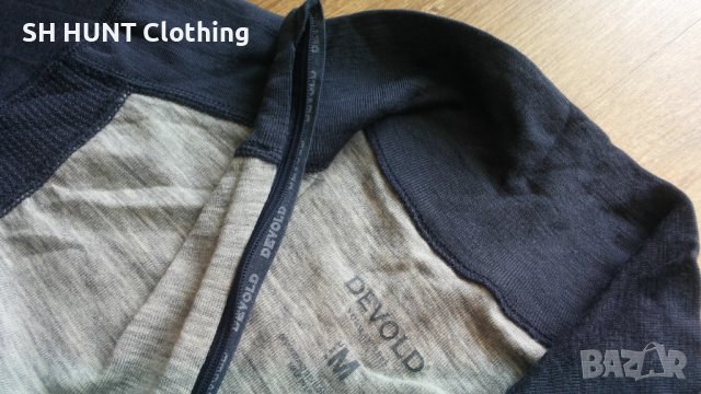DEVOLD HIKING MAN HALF ZIP NECK 100% Extra Fine Merino Wool размер M термо блуза - 283, снимка 9 - Блузи - 41365088