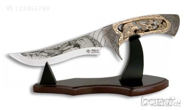 Колекцонерски ловен нож -180 / 310 - 5 модела ( Елен, Мечка, Вълк, Орел, Дракон), снимка 8 - Ножове - 53815444
