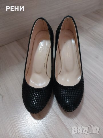 Официални черни обувки номер 36, снимка 1 - Дамски обувки на ток - 41393421