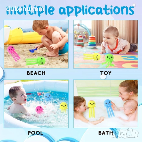 Комплект 4 броя многократни водни балони OCTO Buddies (октоподчета), снимка 6 - Други - 52547450
