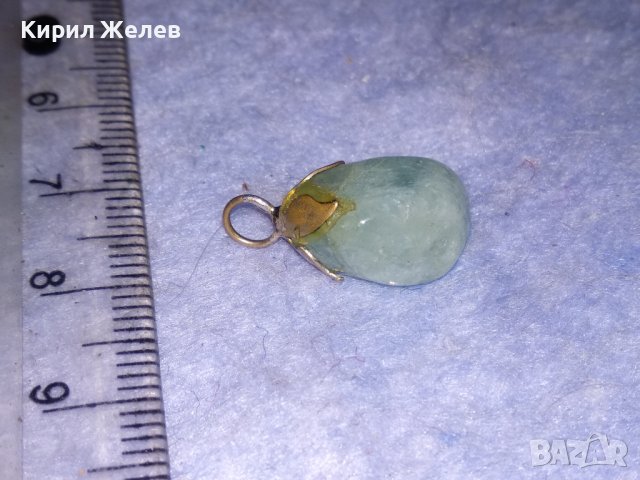 СТАР МЕДАЛЬОН НАТУРАЛНО ПОЛУСКЪПОЦЕННО КАМЪЧЕ в ПОСРЕБРЕН МЕСИНГОВ ОБКОВ 34970, снимка 11 - Антикварни и старинни предмети - 40500017