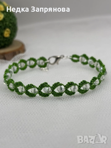 Гривна Стил Ръчно изработена Естествени камъни или стъклени Изработка по поръчка , снимка 3 - Гривни - 52713646