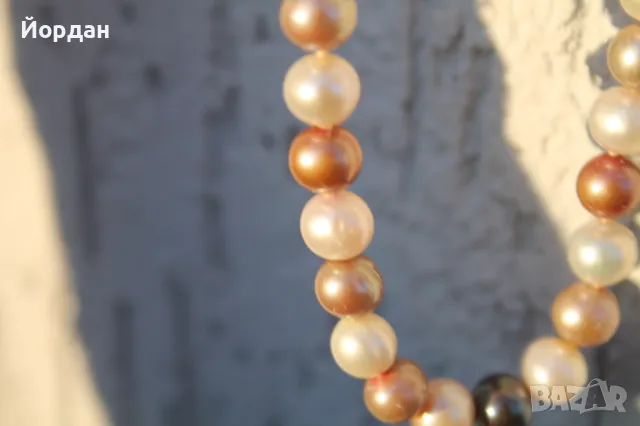 Огърлица с естествени перли, снимка 10 - Колиета, медальони, синджири - 48882696