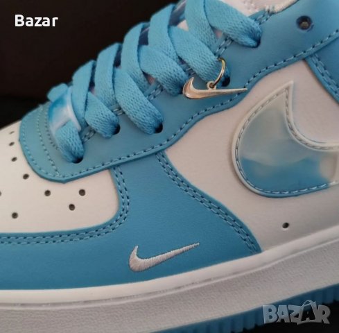 Nike Air Force 1 Nail Art Blue Дамски Обувки Маратонки Женски Кецове Размер 39 Номер Сини Бели Нови, снимка 3 - Маратонки - 39259716