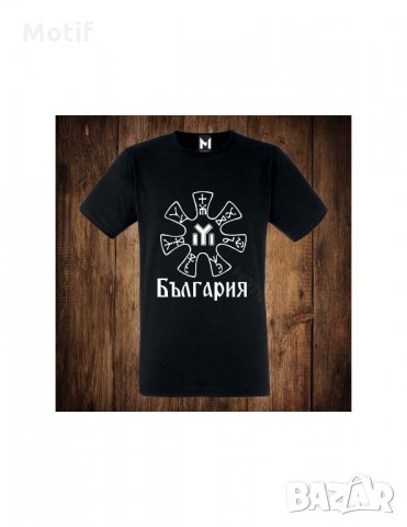 Мъжка патриотична тениска с щампа розета от Плиска , снимка 1