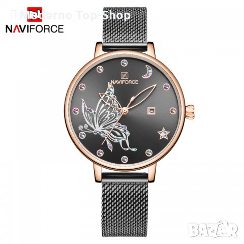 Дамски часовник NAVIFORCE Black/Gold 5011 RGB., снимка 3 - Дамски - 34724950