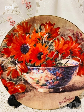 порцеланова чиния за стена , снимка 2 - Декорация за дома - 52389499