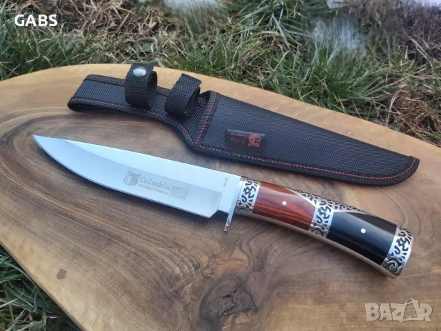 Масивен ловен нож Columbia с полутвърда текстилна кания,LN420, снимка 8 - Ножове - 49252184
