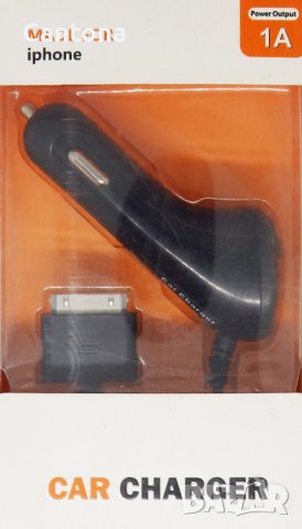 Зарядно устройство за кола, за iPhone 4/4S + USB порт,  12V-24V , снимка 1 - Аксесоари за Apple - 40027014