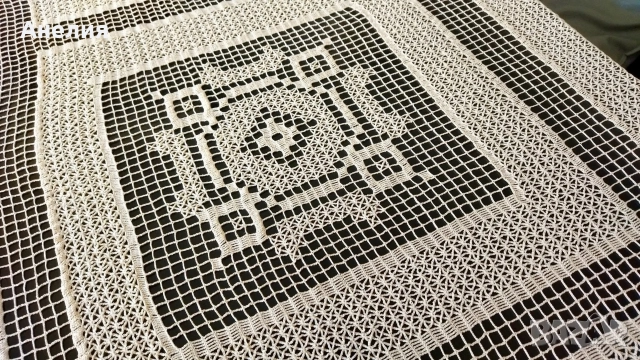 Покривка много голяма ръчно оплетена , снимка 4 - Декорация за дома - 52942770