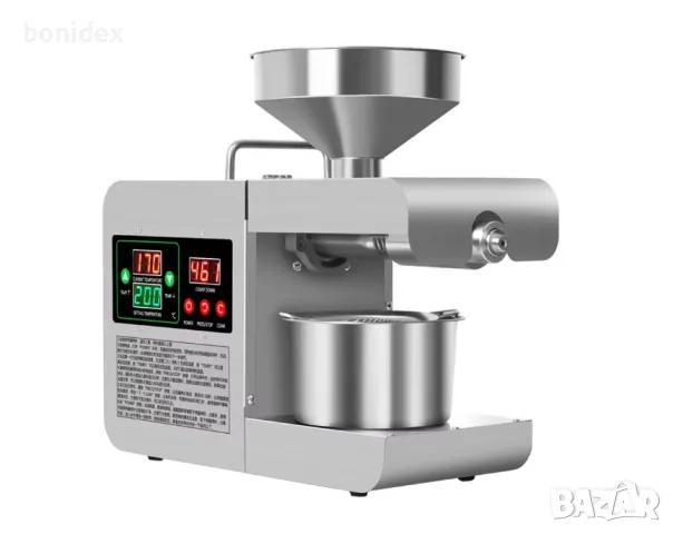 Електрическа преса за олио от ядки, семена, слънчоглед, маслини и др , снимка 2 - Кухненски роботи - 47515803