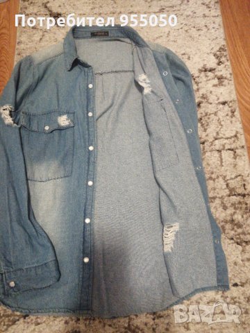 Дамска дънкова ризка, снимка 2 - Ризи - 35982252